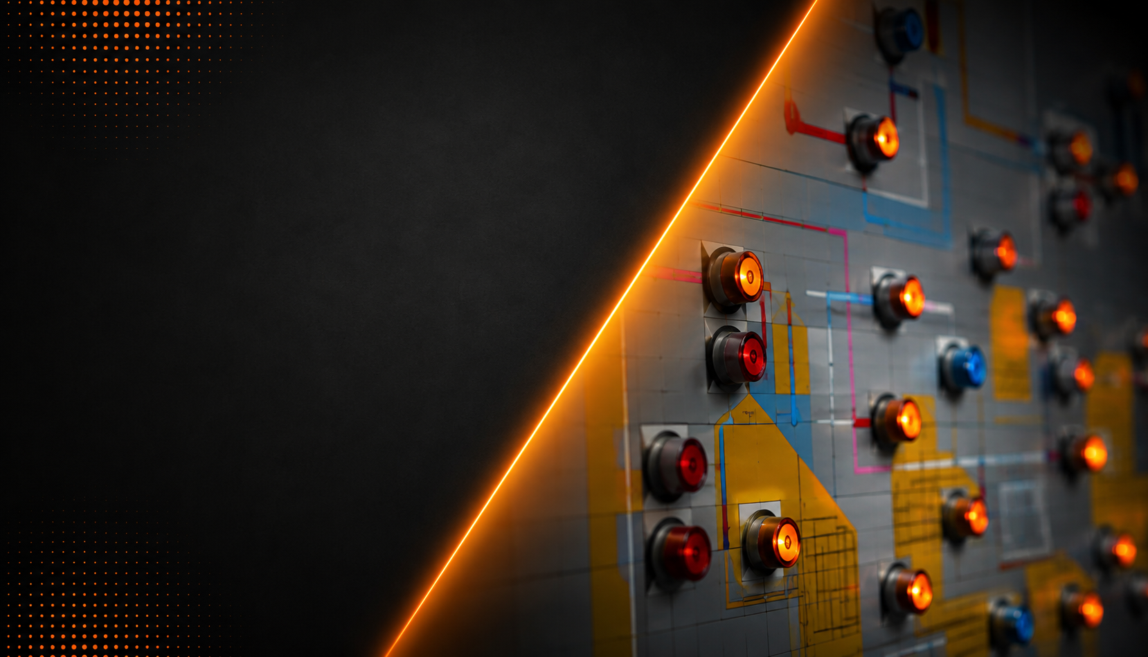 Werner mosaic mimic panel with process diagram