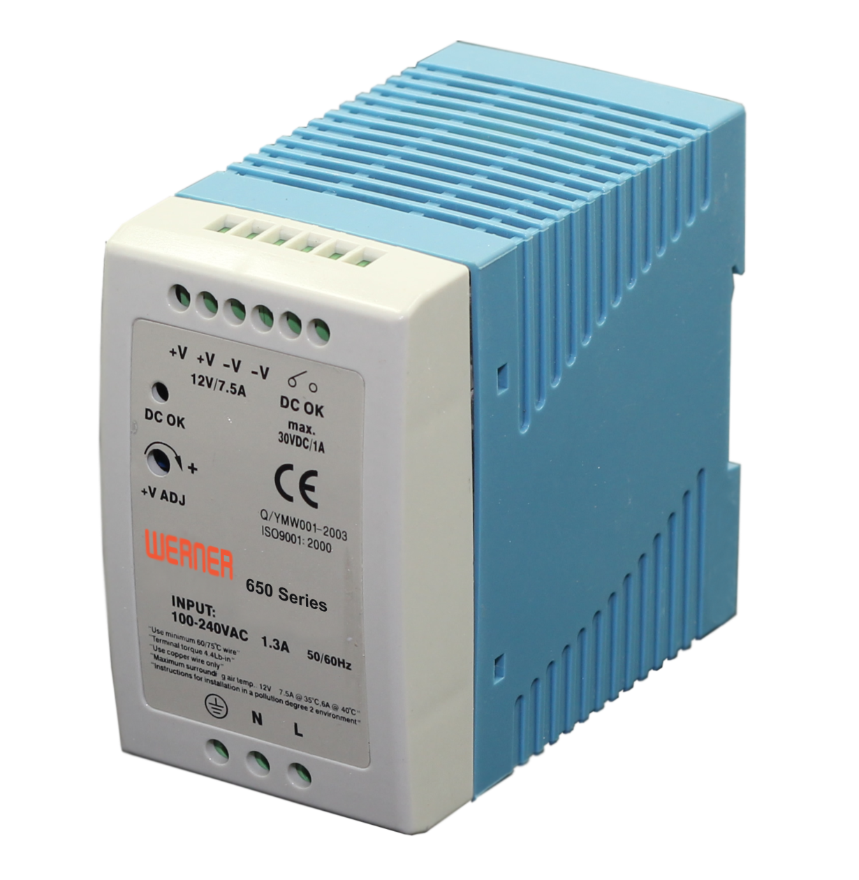 650 Series DIN rail single-output power supply