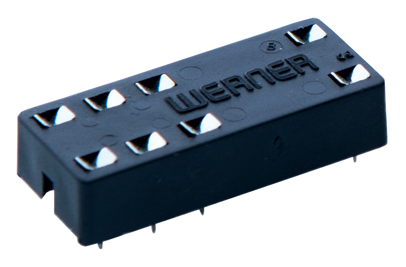 SK Series G2R relay socket — 8-pin snap/surface-mount body